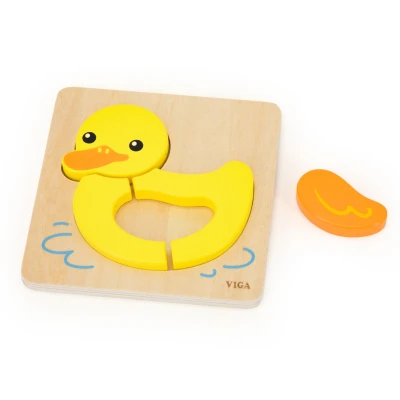 VIGA Drewniane Puzzle - Urocza Kaczuszka
