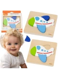 VIGA Drewniane Puzzle - Kolorowy Samolot