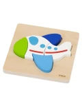 VIGA Drewniane Puzzle - Kolorowy Samolot