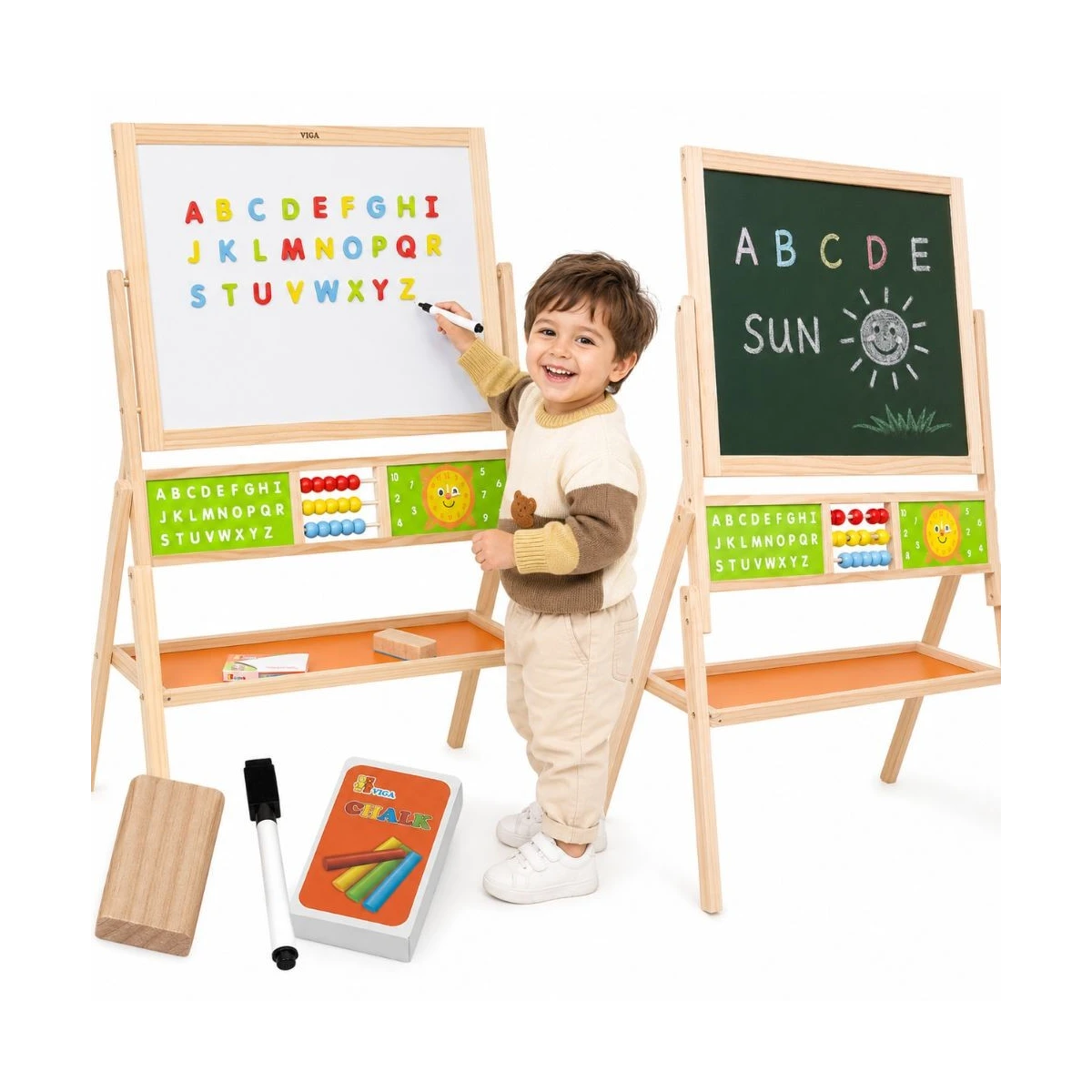 VIGA Duża Tablica Edukacyjna 2w1