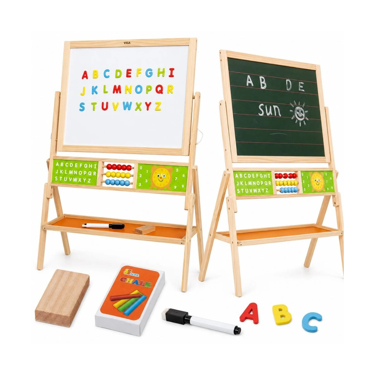 VIGA Duża Tablica Edukacyjna 2w1