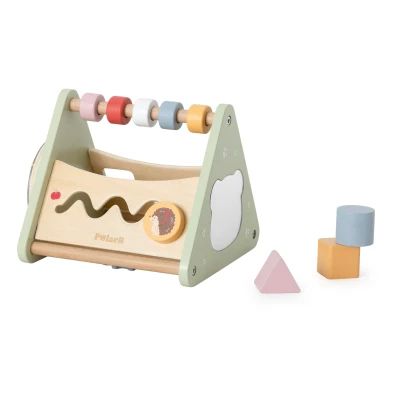 VIGA Drewniana Układanka Sorter Kształtów Montessori Klocki Liczydło PolarB