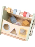 VIGA Drewniana Układanka Sorter Kształtów Montessori Klocki Liczydło PolarB