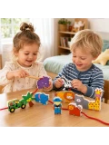 VIGA Drewniana Nawlekanka Przeplatanka Klocki Safari ZOO Montessori