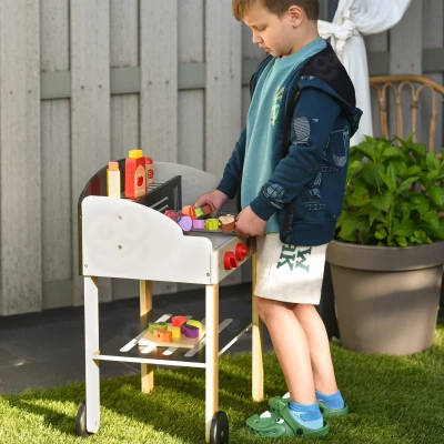 WOOPIE GREEN Grill Drewniany Szaszłyki Warzywa Akcesoria 24el.