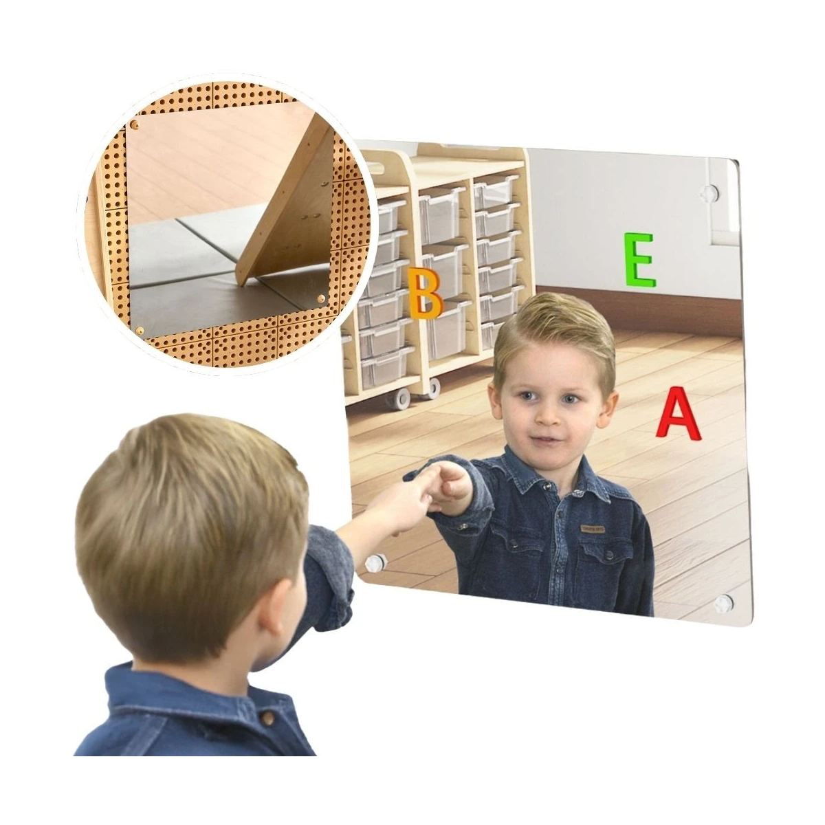 MASTERKIDZ Duże Lustro Magnetyczne Do Tablicy STEM