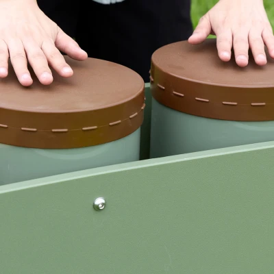 MASTERKIDZ Dwa Bębny Konga Wolnostojące Outdoor