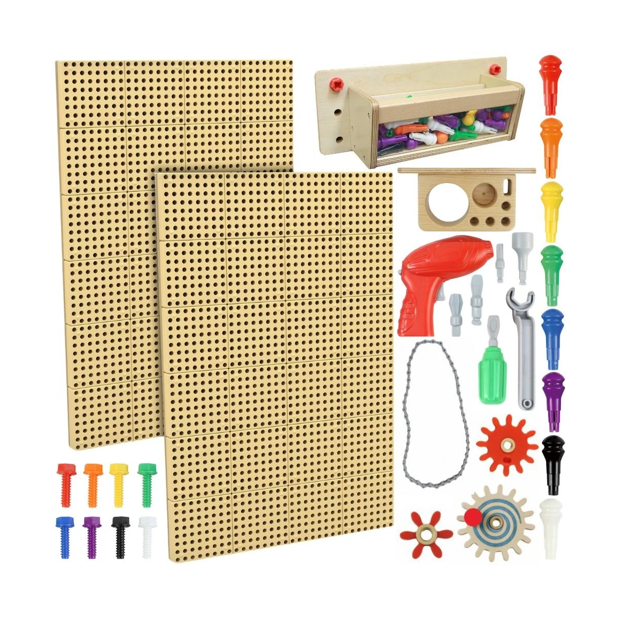 MASTERKIDZ Panele Montażowe STEM 2x 120x80 cm + Akcesoria Zestaw XXL
