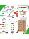 MASTERKIDZ Wolnostojąca Tablica Naukowa Kreatywna STEM 125 x 86 + Zestaw Akcesoriów
