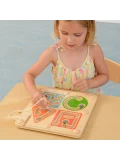 MASTERKIDZ Drewniany Labirynt Magnetyczny Montessori Pisanie i Motoryka