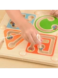 MASTERKIDZ Drewniany Labirynt Magnetyczny Montessori Pisanie i Motoryka
