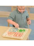 MASTERKIDZ Drewniany Labirynt Magnetyczny Montessori Pisanie i Motoryka