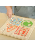 MASTERKIDZ Drewniany Labirynt Magnetyczny Montessori Pisanie i Motoryka