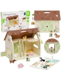 CLASSIC WORLD Drewniany Domek Farma Vintage Zestaw Figurek 17 el.