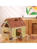 CLASSIC WORLD Drewniany Domek Farma Vintage Zestaw Figurek 17 el.