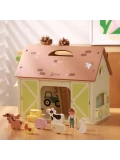 CLASSIC WORLD Drewniany Domek Farma Vintage Zestaw Figurek 17 el.