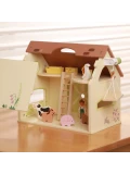 CLASSIC WORLD Drewniany Domek Farma Vintage Zestaw Figurek 17 el.