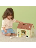 CLASSIC WORLD Drewniany Domek Farma Vintage Zestaw Figurek 17 el.