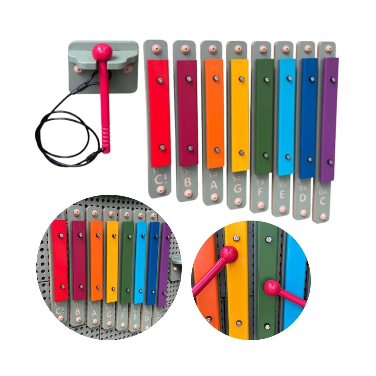 MASTERKIDZ Cymbałki Ścienne Ksylofon Instrument Muzyczny Akcesoria Do Tablicy STEM
