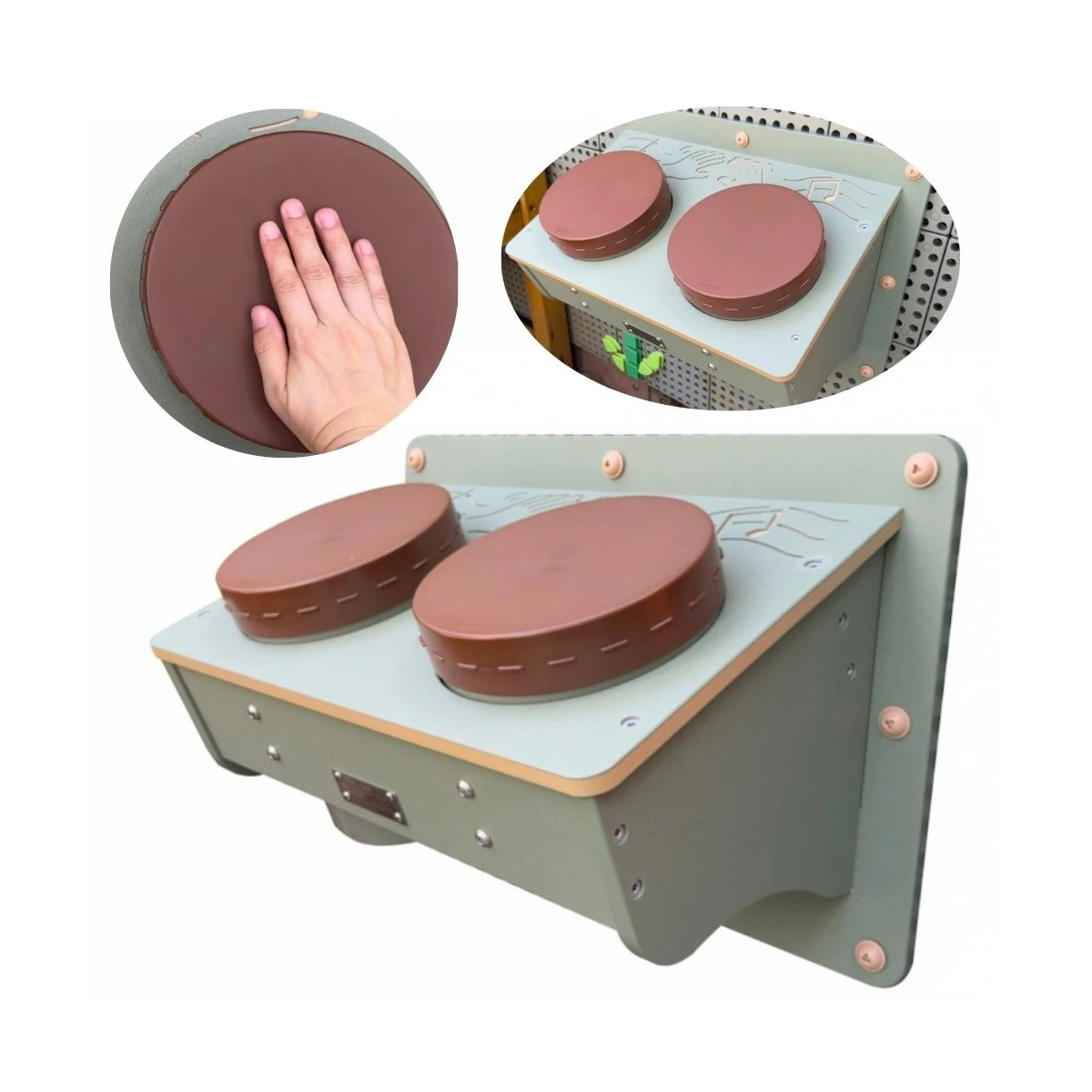 MASTERKIDZ Bongosy Instrument Muzyczny Bębenki Akcesoria Do Tablicy STEM