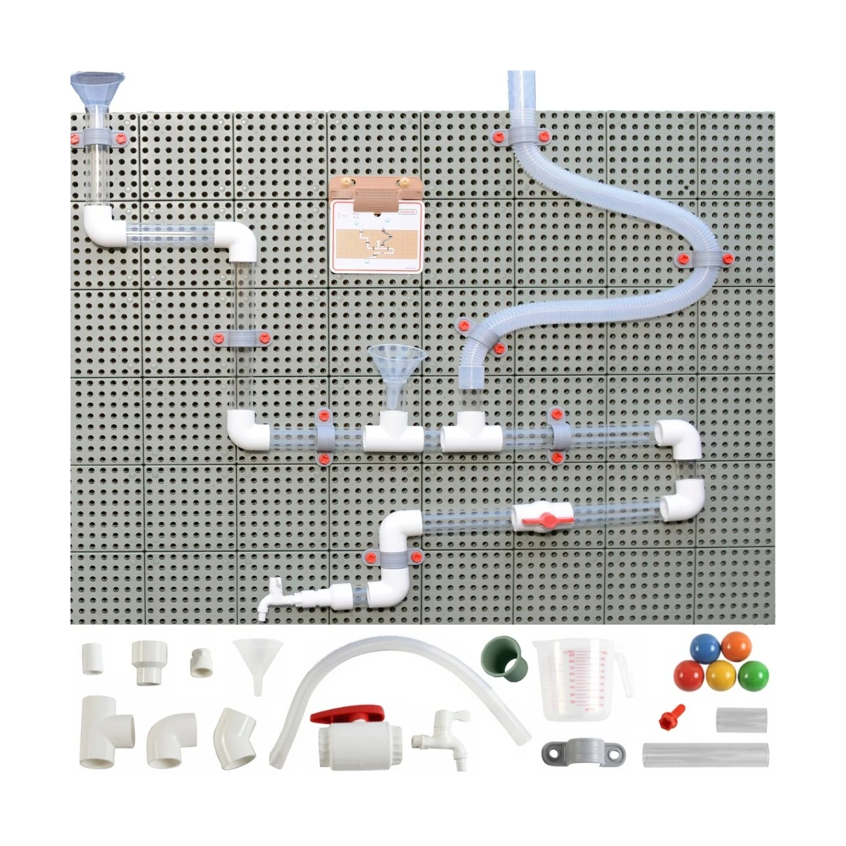 MASTERKIDZ System Rur Do Tablicy STEM 84 Elementów Tor Wodny Kulkowy
