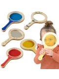 MASTERKIDZ 5 Drewnianych Paletek Lupy z Kolorowymi Soczewkami