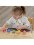 MASTERKIDZ Drewniana Grządka Edukacyjna Liczby, Kolory i Warzywa