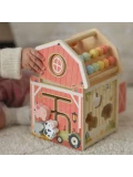 TOOKY TOY Drewniana Stodoła Aktywności Sorter Liczydło Montessori