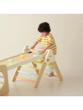 CLASSIC WORLD Drewniany Zestaw Wspinaczkowy Trójkąt Montessori 5w1 - Plac Zabaw Siłownia Indoor dla Dzieci