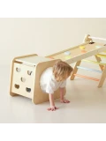 CLASSIC WORLD Drewniany Zestaw Wspinaczkowy Trójkąt Montessori 5w1 - Plac Zabaw Siłownia Indoor dla Dzieci