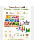VIGA Klocki Drewniane Edukacyjne Układanka Montesori Sorter 141el.