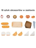 VIGA Drewniana Mini Piekarnia Sklepik Stragan z Wypiekami 16el.