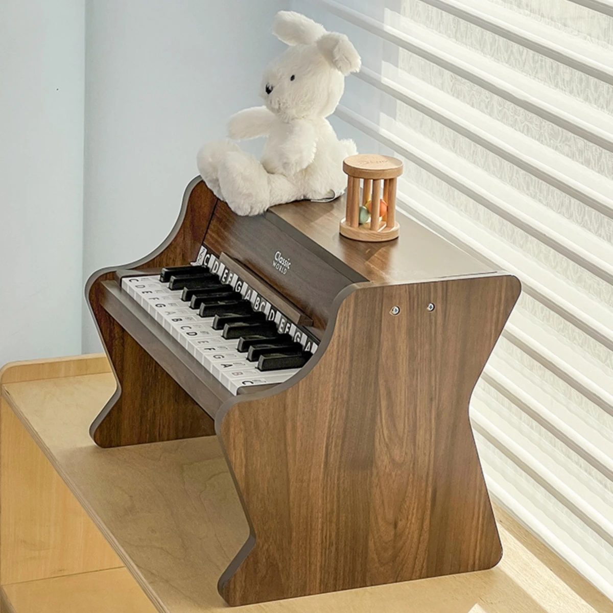CLASSIC WORLD Drewniane Pianino Klasyczne + Książeczka do Nauki