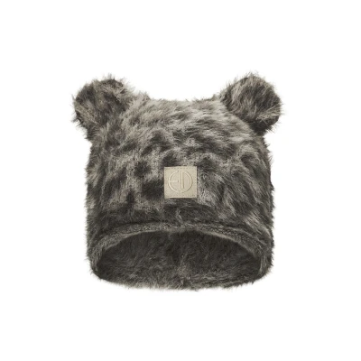 ELODIE DETAILS czapka zimowa Furry Knit Beanie Le Leopard 6-12 m-cy