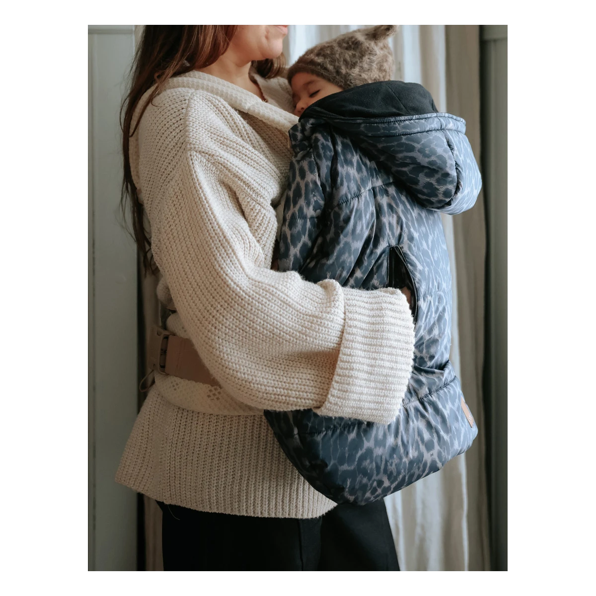 ELODIE DETAILS czapka zimowa Furry Knit Beanie Le Leopard 6-12 m-cy