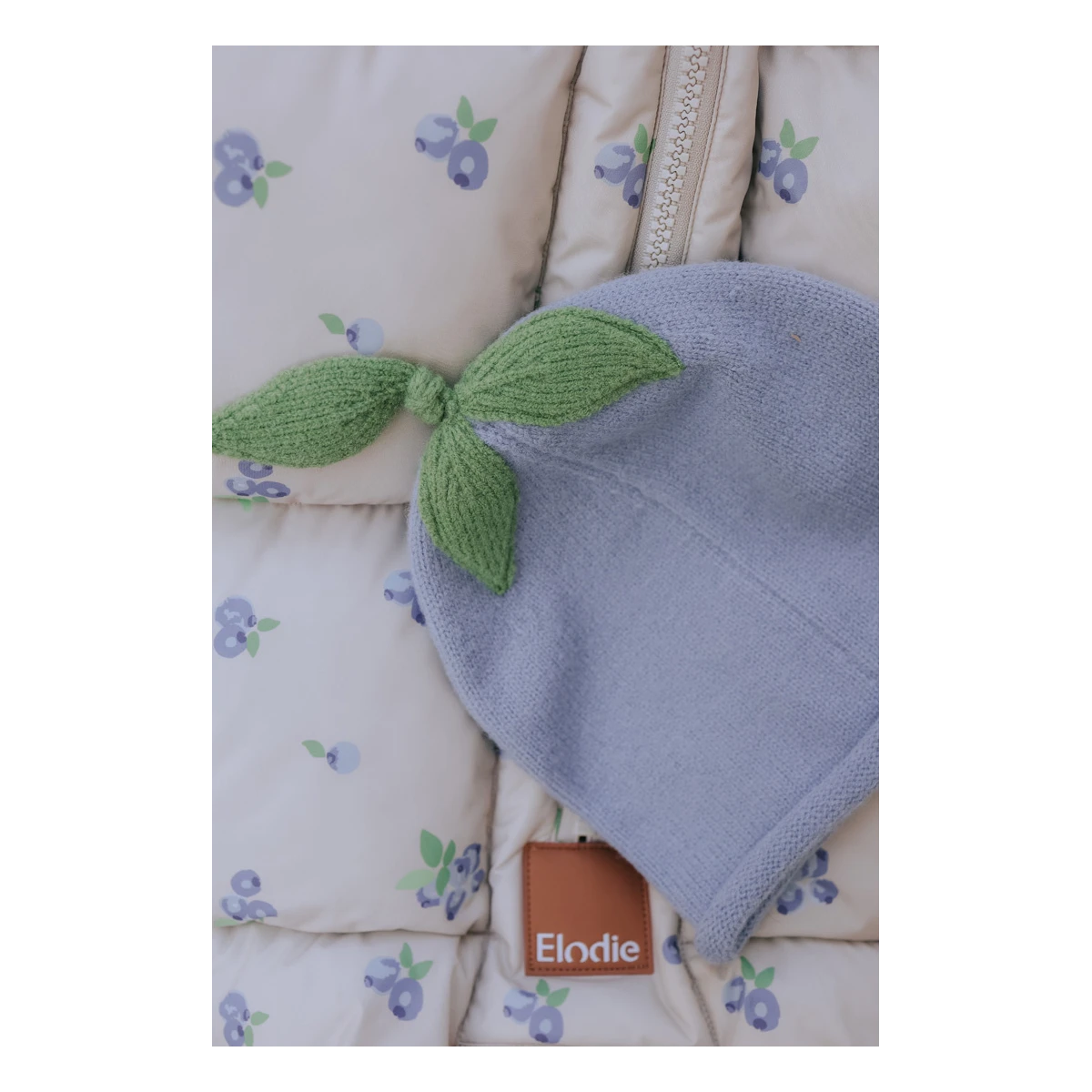 ELODIE DETAILS czapka zimowa Furry Knit Beanie Blueberry Bliss 6-12 m-cy