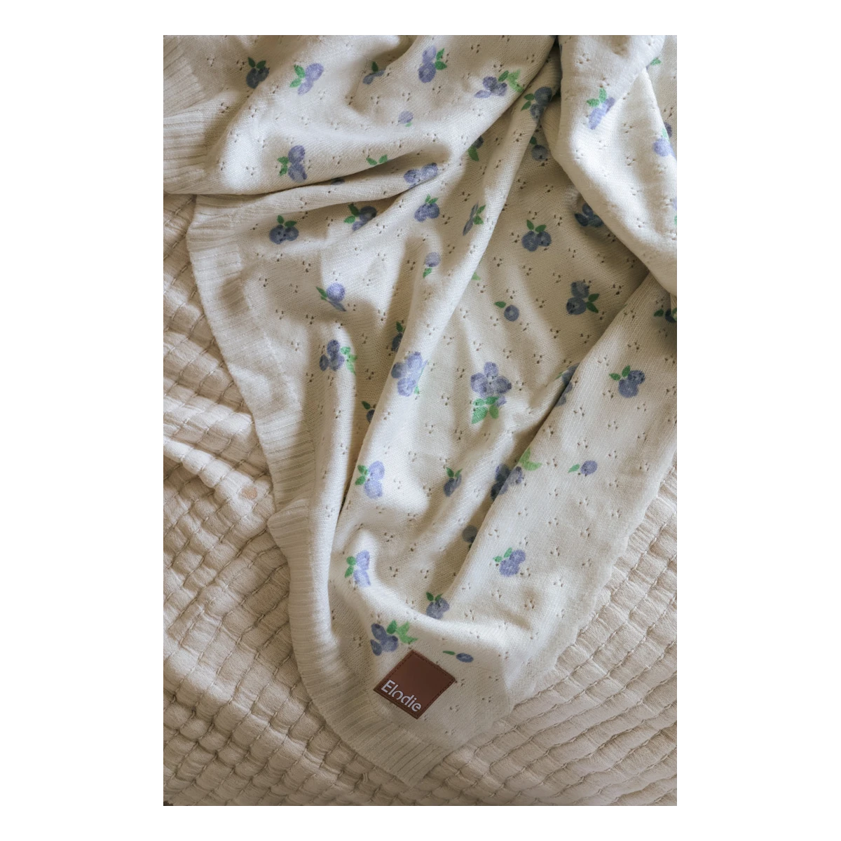 ELODIE DETAILS kocyk ażurowy Pointelle Blueberry Bliss