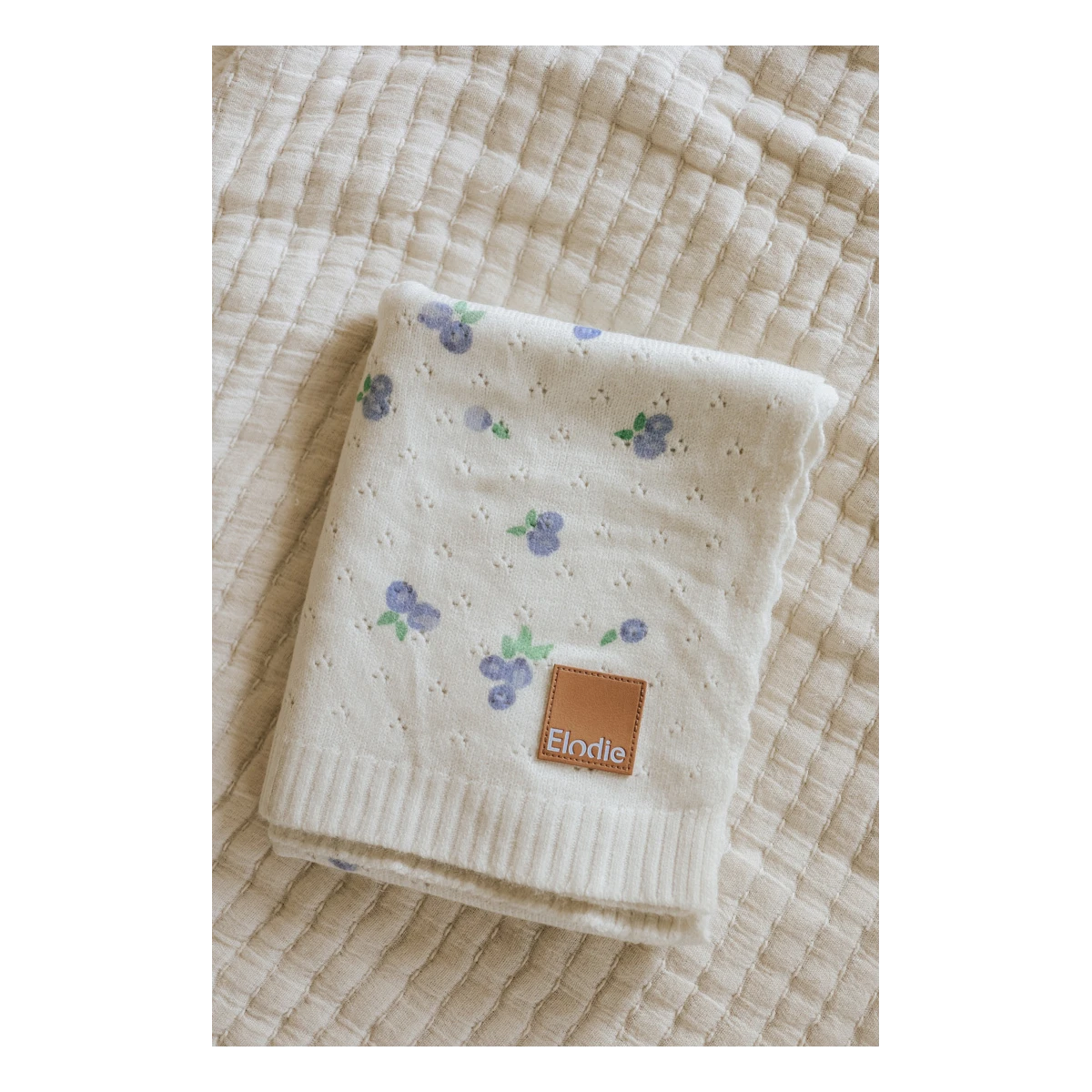 ELODIE DETAILS kocyk ażurowy Pointelle Blueberry Bliss