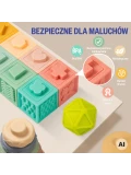 WOOPIE BABY Miękkie Klocki Sensoryczne Gryzaki 23 el.
