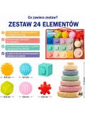 WOOPIE BABY Miękkie Klocki Sensoryczne Gryzaki 23 el.
