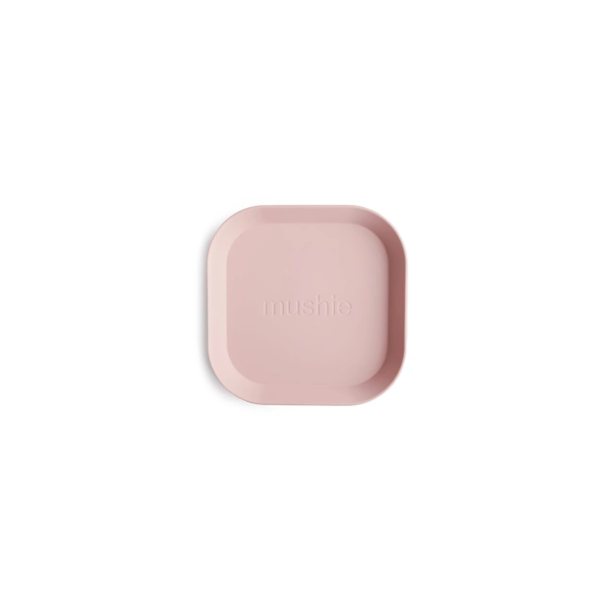 Mushie Talerzyki dla dzieci kwadratowe 2-pak Blush