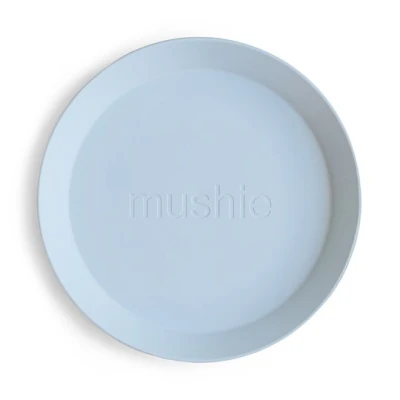 Mushie Talerzyki dla dzieci okrągłe 2-pak Powder Blue