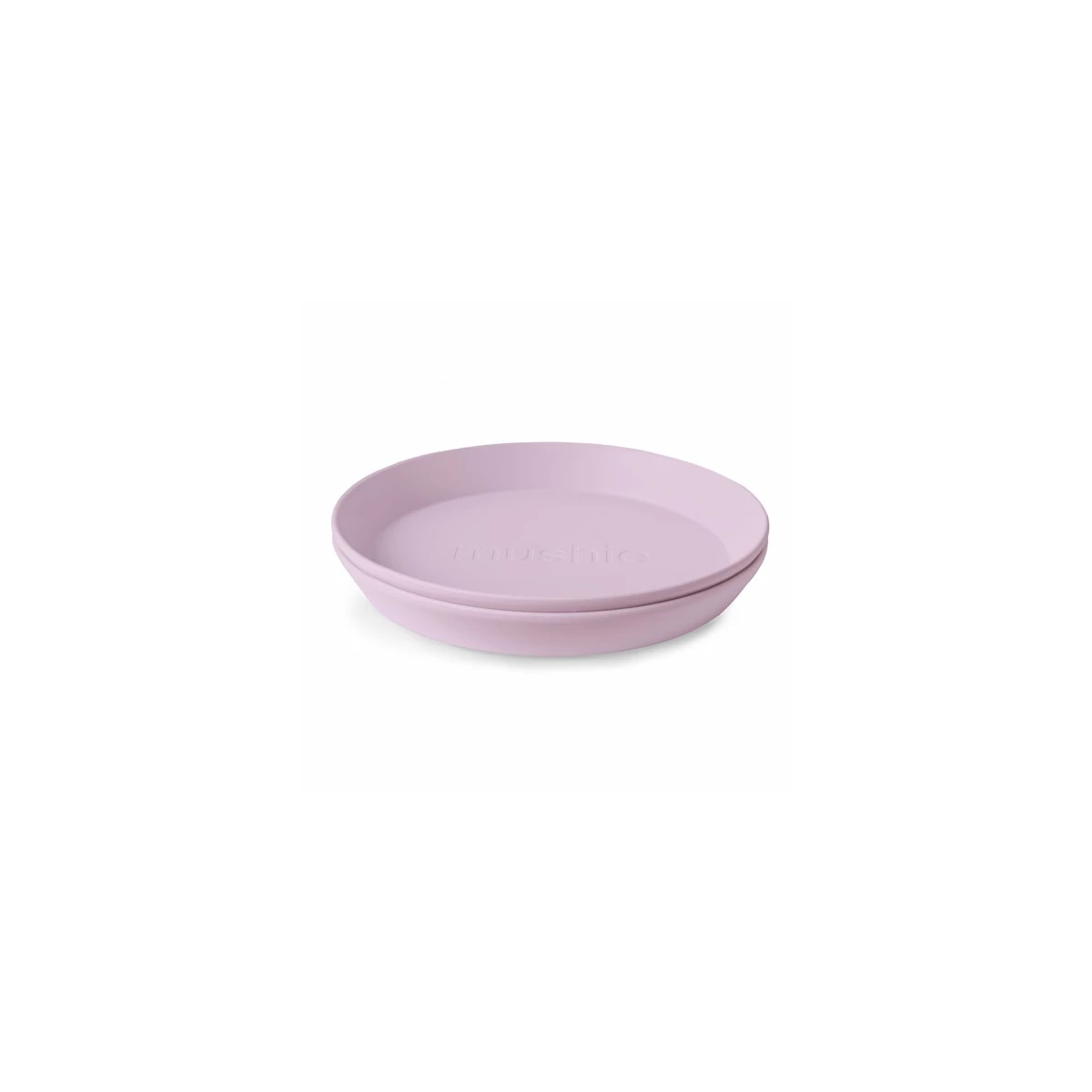 Mushie Talerzyki dla dzieci okrągłe 2-pak Soft Lilac