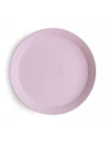 Mushie Talerzyki dla dzieci okrągłe 2-pak Soft Lilac