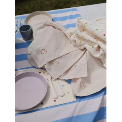 Mushie Talerzyki dla dzieci okrągłe 2-pak Soft Lilac