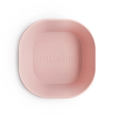 Mushie Miseczki dla dzieci kwadratowe 2-pak Blush