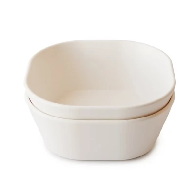 Mushie Miseczki dla dzieci kwadratowe 2-pak Ivory