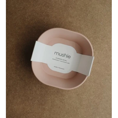 Mushie Miseczki dla dzieci kwadratowe 2-pak Blush