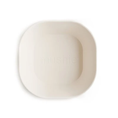 Mushie Miseczki dla dzieci kwadratowe 2-pak Ivory