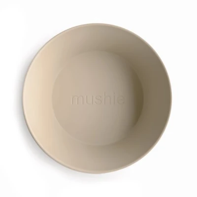 Mushie Miseczki dla dzieci okrągłe 2-pak Vanilla